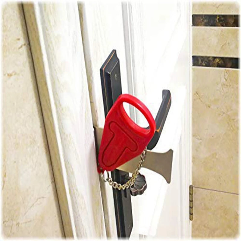 Portable Door Lock Safety Latch Metal Lock Home Room Hotel Anti Theft Security Lock Travel Accommodation Door Stopper