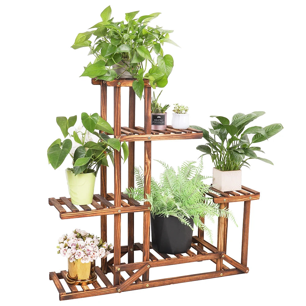 EcoHarmony™ 6-Tier Wooden Plant Stand