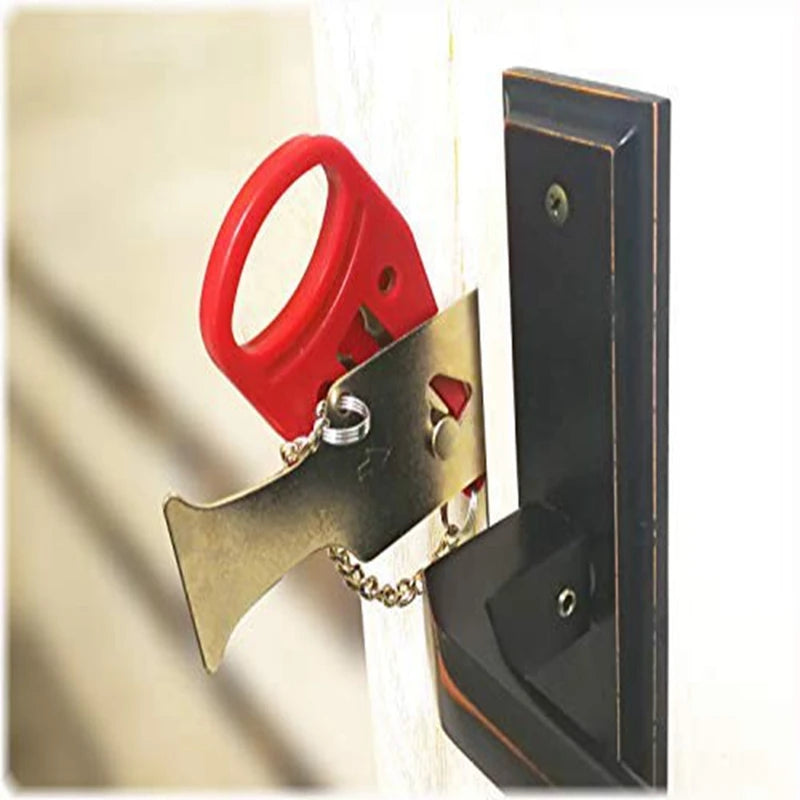 Portable Door Lock Safety Latch Metal Lock Home Room Hotel Anti Theft Security Lock Travel Accommodation Door Stopper
